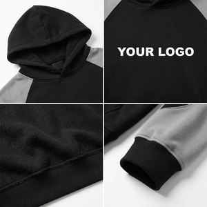 Sweat-shirt à capuche surdimensionné pour homme, manches raglan, coton French Terry, vêtement décontracté d'automne avec poche avant, impression par transfert thermique - Product Image 6