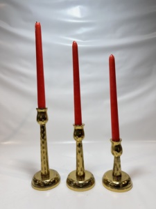 Candelabro de Aluminio Fundido de Primera Calidad, Diseño Brutalista, Portavelas de Metal Texturizado, Candelabro de Pilar Contemporáneo para Mesa de Comedor, Bodas - Product Image 2