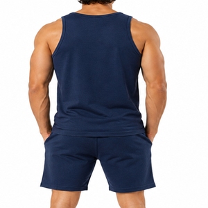 Ensemble d'été décontracté pour homme : débardeur sans manches et short, coupe ample et décontractée - Product Image 2