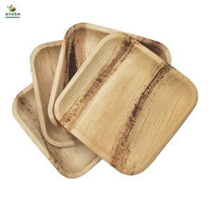 Assiettes à apéritif en feuilles d'arec carrées de 8 pouces de qualité supérieure pour restaurants et hôtels - Product Image 2