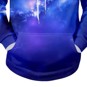 Sudadera con Capucha para Hombre, Diseño 3D, 100% Algodón Tejido, Otoño, Resistente al Viento, Ecológica, Anti-Pilling, Anti-Arrugas, ODM - Product Image 3
