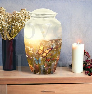 Urna Conmemorativa de Mariposas, Urna Majestuosa de Aluminio para Cenizas Humanas, Recuerdo Decorativo, Tributo Funerario - Product Image 6