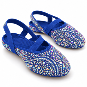 Zapatos de Baile con Pedrería para Mujer, Zapatos de Ballet Elásticos y Suaves para Danza Lírica, Contemporánea y Escénica - Product Image 5