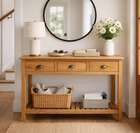 Table console moderne de luxe en bois de manguier massif, fabriquée à la main, sculptée à la main, pour l'entrée, l'hôtel, écologique, facile à nettoyer