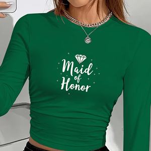 Diamond Maid of Honor chemise à manches longues pour femmes - Product Image 1