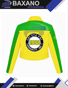 Chaqueta de cuero PU de alta calidad Chi Eta Phi CEPhi Sorority, estilo racing, corte ajustado, personalizable con cualquier logotipo. - Product Image 5