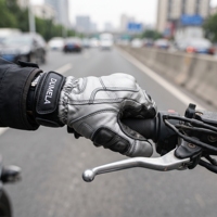 Gants de moto en cuir Dumela à doigts entiers, compatibles écran tactile, doublure en coton, longueur poignet, respirants, sportifs, pour le cyclisme printemps-automne