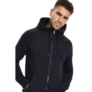 Sweat à capuche zippé pour homme, coupe classique, avec empiècements contrastants, 100% coton, respirant, écologique, élégant, pour l'automne - Product Image 1