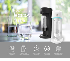 เครื่องทำโซดาแบบตั้งโต๊ะ ไม่ใช้ไฟฟ้า ความจุ 1000 มล. ใช้ระบบแมนนวล สำหรับทำน้ำอัดลมในครัวเรือน - Product Image 4