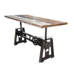 Gran oferta 2025, mesa de comedor de madera de mango Vintage y hierro Industrial moderna, restaurante de Hotel, casa de campo, muebles de oficina - Product Image 2