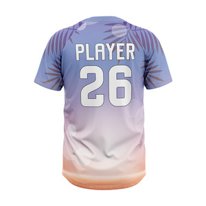 Camiseta de Béisbol Sublimada Personalizada al por Mayor con 2 Botones, Uniforme Deportivo Transpirable para Equipo de Béisbol - Product Image 3