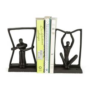 Juego de Sujetalibros de Hierro de Primera Calidad, Sujetalibros Decorativos Modernos de Metal, Decoración para Estantes de Hogar, Oficina y Biblioteca, en Oferta - Product Image 1