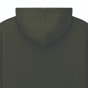 Sweat à capuche personnalisé en molleton épais vert foncé avec patch chenille en tissu éponge pour homme, vente en gros - Product Image 6