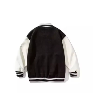 Cheap Price Custom Leather Sleeves Cropped Letterman Varsity Jacket <b>men</b> Custom Patch Fall Baseball Varisty Jacket winter Jacket - Product Image 2