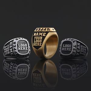 Bague d'École BOJ 011 Personnalisée en Argent et Diamant, Bague de Diplôme Universitaire Unisexe, Cadeau pour Fêtes et Occasions Spéciales, Prix Bas - Product Image 1