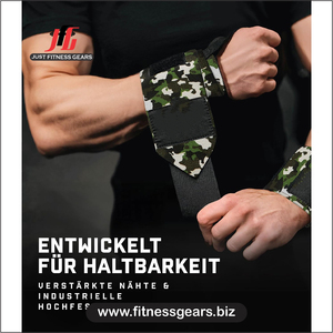 Support de poignet respirant et léger en néoprène bleu camouflage, réglable avec fermeture auto-agrippante, pour la musculation, unisexe - Product Image 3