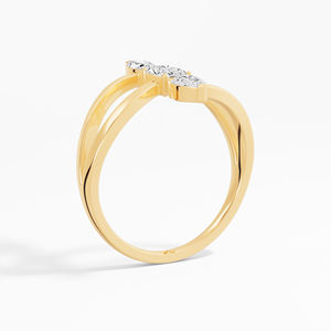 Bague pour femme en moissanite scintillante taille marquise sculpturale 0,44 carats, sertie à griffes classiques, plaquée rhodium, en or 10K 14K 18K, alliance éternité - Product Image 4