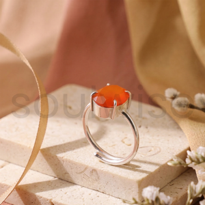 Bague en malachite ovale naturelle Soulwise - Bijoux unisexes tendance de Haryana pour les mariages, les fiançailles et les anniversaires - Product Image 3