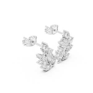 Luxury 925 <b>Sterling</b> <b>Silver</b> <b>Earrings</b> Clover <b>Women</b> Moissanite Stud <b>Earrings</b> - Product Image 5
