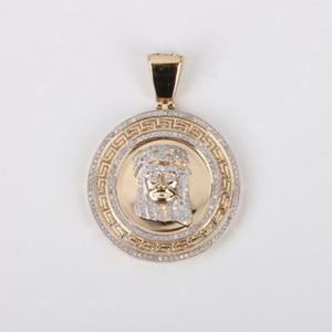 Premium Round Jesus Pendant With Lab Grown Diamond Urban Fashion Hip Hop Jewelry Necklace Design - Product Image 4