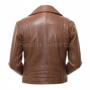 Elegante Chaqueta de Cuero para Mujer, Diseño Moderno y Ajustado, Ideal para Amantes de la Moda Urbana que Buscan Ropa de Cuero de Primera Calidad - Product Image 2