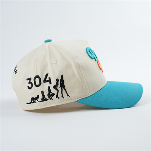 Gorras con Logotipo Bordado en Relieve Personalizado, Gorras con Logotipo Bordado en 3D, Gorras de Béisbol de Corona Alta para Hombre - Product Image 5