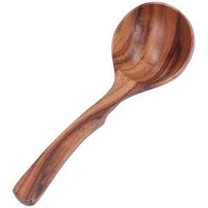 High Quality Modern Rose <b>Gold</b> Plated Mirror Long Handle Wooden Kitchen Utensil Set Eco Friendly Cooking Cutlery Spatula <b>Spoon</b> - Product Image 4