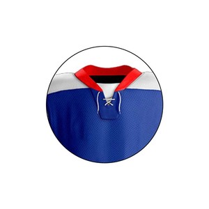 Uniforme de Hockey sobre Hielo para Hombre, Jersey Sublimado de Manga Larga, Pantalones Transpirables con Cuello en V, Ropa Deportiva de Invierno de Poliéster que Absorbe la Humedad - Product Image 4