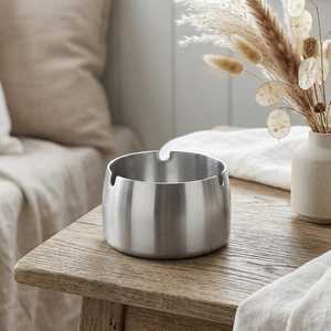 <b>Compact</b> Metal Ashtray for <b>Desk</b> Balcony and Garden - Product Image 6