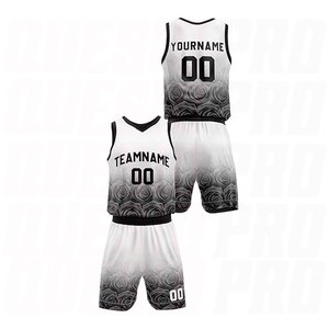 Uniformes de basket-ball réversibles personnalisés en gros, maillot de basket-ball par sublimation rose et gris, ensemble d'équipe personnalisé - Product Image 2