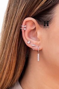 Pendientes de Lujo con Corte Marquesa en Forma de Hoja, Oro de 14K con Doble Piedra, Joyería Elegante y Minimalista para Mujer y Regalos - Product Image 6