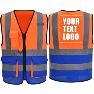 Gilet de sécurité de qualité industrielle, gilet de direction haut de gamme, vert fluo, haute visibilité, gilet de protection avec clip radio intégré - Product Image 4