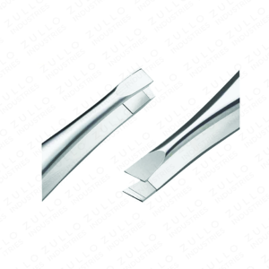 Professional Stainless Steel Eyelash Tweezers Slant Tip Satin Silver Finish Beauty Grooming <b>Tool</b> for Ladies - Product Image 2
