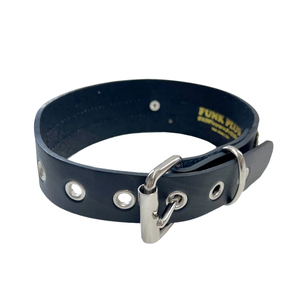 Collier ras du cou FUNK PLUS en cuir PU avec chaîne à maillons et fermoir argenté, style punk unisexe, accessoire de mode pour soirée - Product Image 6