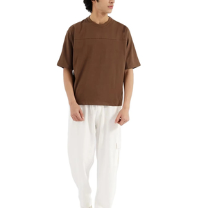T-shirts personnalisés à logo, 100% coton tricoté, pour hommes, grande taille, épaules tombantes, manches courtes, coupe ample, séchage rapide - Product Image 3