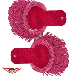 Epolete Rojo Vintage con Flecos, Accesorio para Hombro, Estilo Napoleón Francés, Hecho a Mano - Product Image 1
