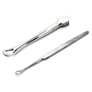 Curettes auriculaires professionnelles Fox Dermal 6 mm, droites et aiguisées, manuelles, pour ORL, en acier inoxydable de qualité médicale - Product Image 1