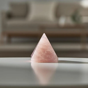 Wholesale 30-35mm Pyramid Muntaha Agate Handmade Natural Stone Bulk Reiki Crystals Rose Quartz Premium Quality Khambhat India - Product Image 1