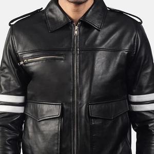 Chaqueta de Cuero de Oveja para Hombre, Diseño 2026, Impermeable, con Cuello Alto de Lona y Logotipo Frontal, Estilo Motero, para Invierno, en Oferta - Product Image 5