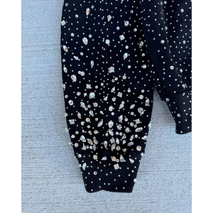 Sweat-shirts à capuche personnalisés entièrement imprimés avec paillettes, diamants et strass, à fermeture éclair, surdimensionnés, pour l'hiver, service OEM FINA SPORTS - Product Image 3