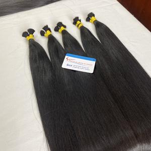 Precio de fábrica Extensiones de cabello a granel negro natural mejor calidad 100% cabello humano vietnamita sin enredos sin desprendimiento Listo para enviar - Product Image 5