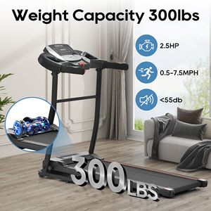 Electric Folding Treadmill 2.5HP Motor & 300LBS Capacity 3 Level Incline & 12 P Speed <b>Walking</b> & Jogging <b>Machine</b> - Product Image 4