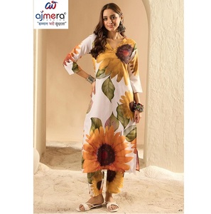 Designer Ethnic Traditional <b>Kurti</b> for Women Stylish Suit Outfit for Wedding Party Office Wear Comfortable Fit Trend Look - Product Image 1