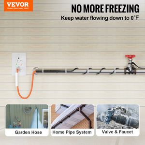 Cavo Autoriscaldante da 3FT 5W/FT per Protezione Antigelo Tubi dell'Acqua con Nastro Termorestringente Integrato e Riscaldatore - Product Image 2