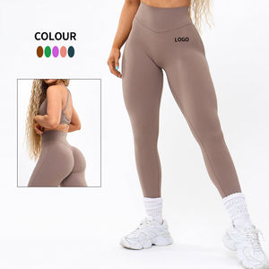 Leggings de yoga taille haute en V pour femmes, doux, effet push-up, pour la gym et le fitness, vente en gros OEM ODM - Product Image 5