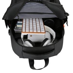 Gray Nylon <b>Backpack</b> 15 Inches Waterproof Softback Unisex Outdoor Hiking Travel Bag with Zipper Closure and Detachable Strap - Product Image 3
