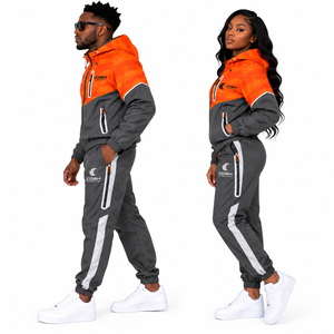 Custom Windbreaker Set <b>Spandex</b> Nylon Tracksuit unisex Lightweight Hooded Jacket <b>Pants</b> Water Resistant Outdoor Sportswear - Product Image 4