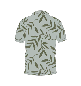 เสื้อโปโลพิมพ์ลายใบไม้เขตร้อนแบบกำหนดเอง แขนสั้น สวมใส่สบาย เหมาะสำหรับกอล์ฟ เทนนิส ชุดทีมฤดูร้อน - Product Image 3