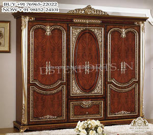 Super Luxury Wardrobe Furniture for Home European Theme Hand Carved Bedroom <b>Armoire</b> Maharaja Black Golden Wardrobe - Product Image 2
