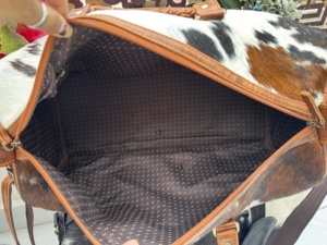 2026 Fashion New Hair On Hide Leather <b>Luggage</b> Travel Duffel Bag Multi Uses Handmade Large Capacity Cowhide Leather Unisex - Product Image 6
